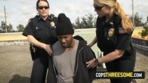 Interracial Threesome Involves Horny Cops With A Massive Black Cock That Can T Stop Riding It.