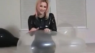 Emily Addison - Catsuit Balloon Popping