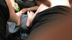 Teen Foot Goddess getting Pampered at the Nail Salon - Public Foot Fetish
