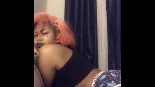 Periscope Thot Shows off her Fat Ass and Flashes Boobs for $5