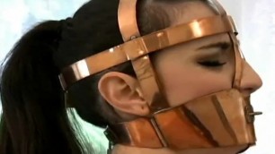 Scold's Bridle Locked on and made to Cum with Vibrator