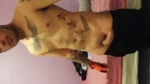 Solo Tatted Teen Male Happy new Year Eve Tease