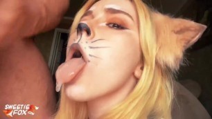 Steampunk Girl Hard Doggy Sex and Blowjob with Oral Creampie - Fox Cosplay
