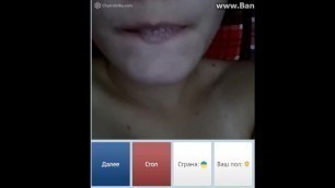 UKRAIN GIRL SHOWBOOBS,PLAY WITH PUSSY AND WATCH THE GUY MASTURBATING