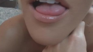 Busty Amateur Teen Toys and Sucks Cock with Facial