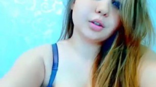 Sexy teen shows huge tits