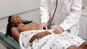 Beautiful Black Teen Gets Fully Stripped And Fucked In The Clinic