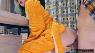 Sex with a sleepy teenager in Pokemon pajamas